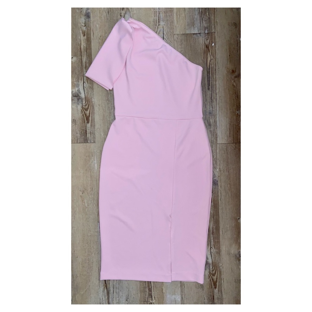 Prettt Little Thing Pink Slit Dress